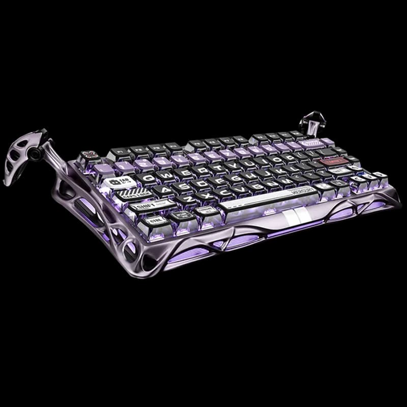 GravaStar Mercury V75 Pro Wired 8kHz RGB Magnetic Switch Gaming Keyboard - Iron Purple