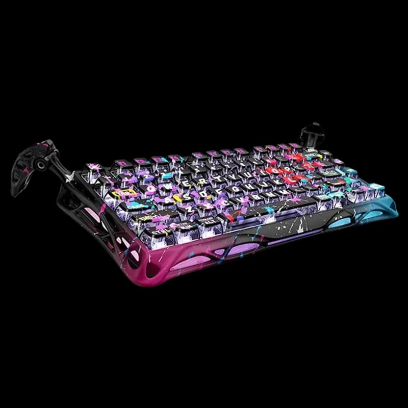 GravaStar Mercury V75 Pro Wired 8kHz RGB Magnetic Switch Gaming Keyboard - Neon Graffiti