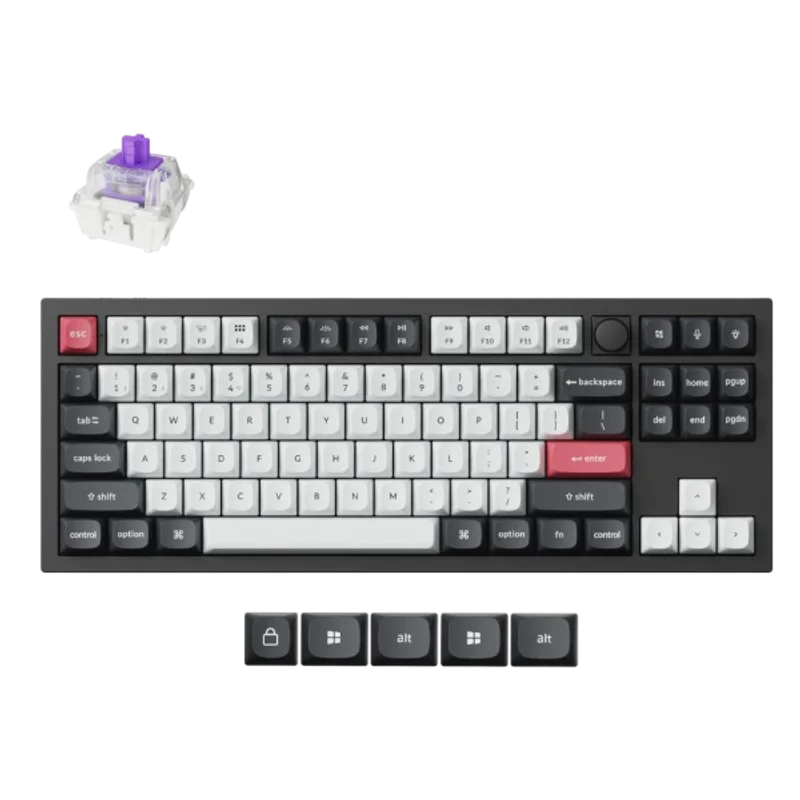 Keychron Q3 HE QMK Wireless Magnetic Switch Keyboard with Knob - Carbon Black