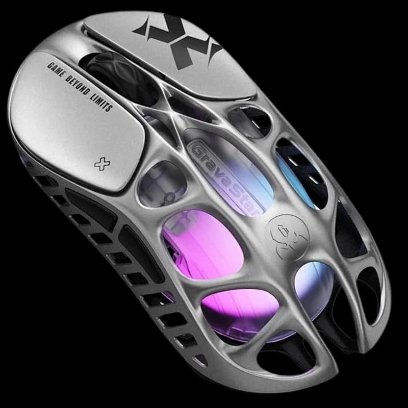 GravaStar Mercury X Pro Wireless Gaming Mouse - Interstellar Silver