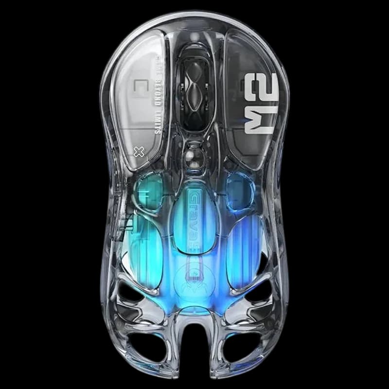 GravaStar Mercury M2 Wireless Gaming Mouse - Transparent Black